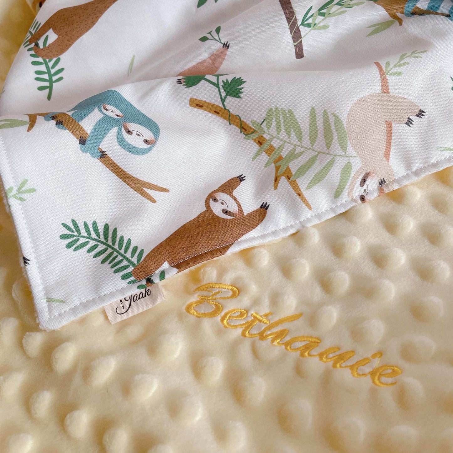 PERSONALIZED 3D MINKY BLANKET| Sloth's Forest