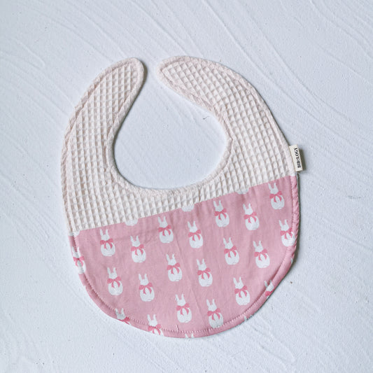 Traditional XL Bib| Pink Bunny