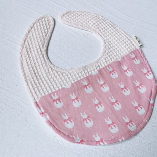 Traditional XL Bib| Pink Bunny