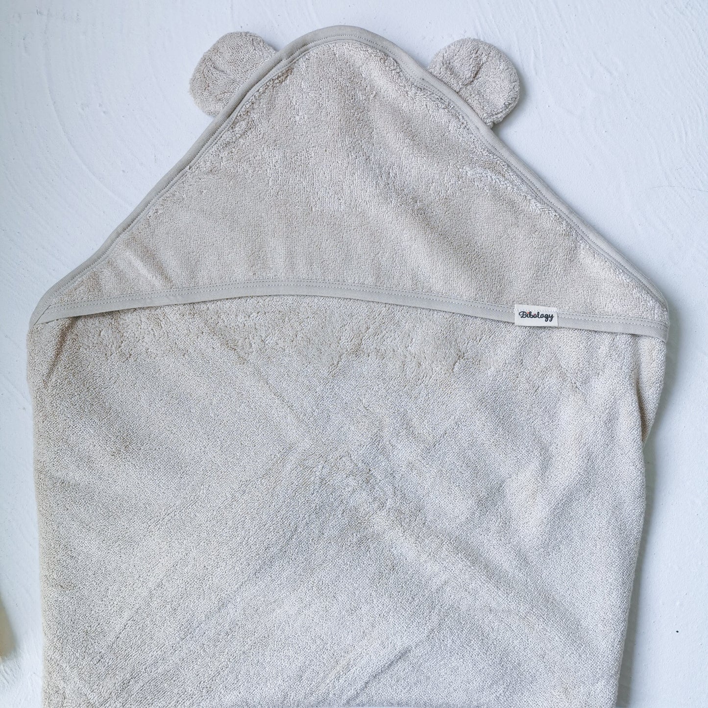 Organic Cotton Teddy Ear Hood Towel- Light Brown