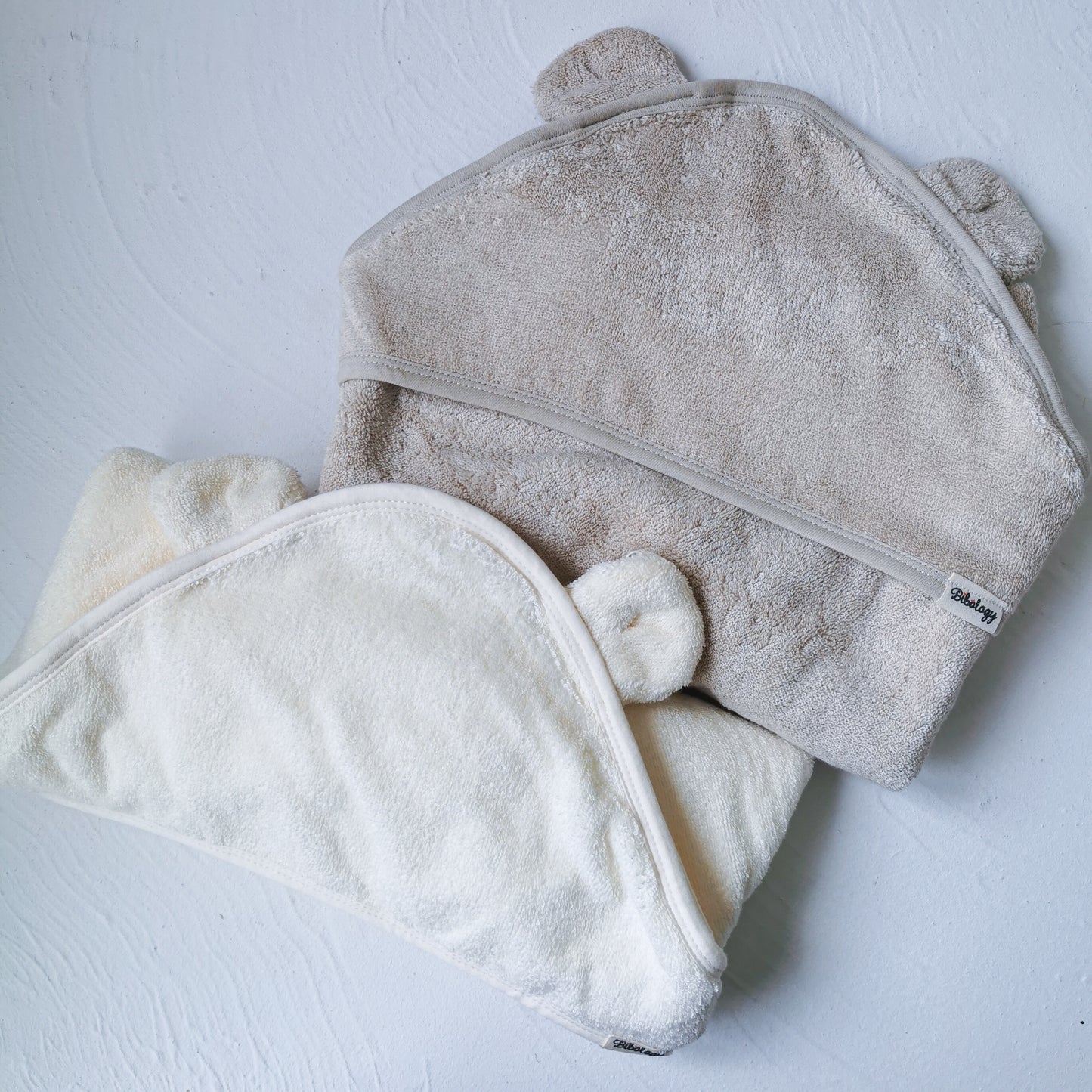 Organic Cotton Teddy Ear Hood Towel- Light Brown
