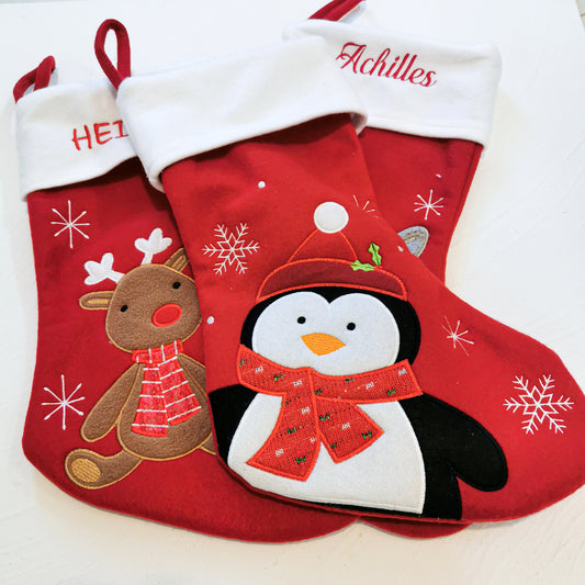IN STOCK| Embroidered Family Holiday Christmas Stockings