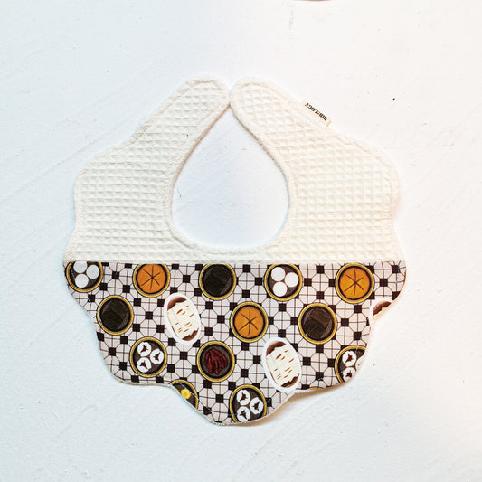 Flower Bib| DIm SUM (Brown Bricks)