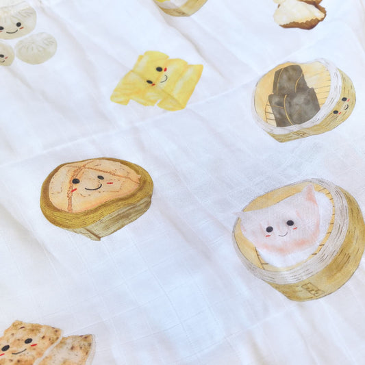 Baby Swaddle - Dim Sum (with embroidered Name)