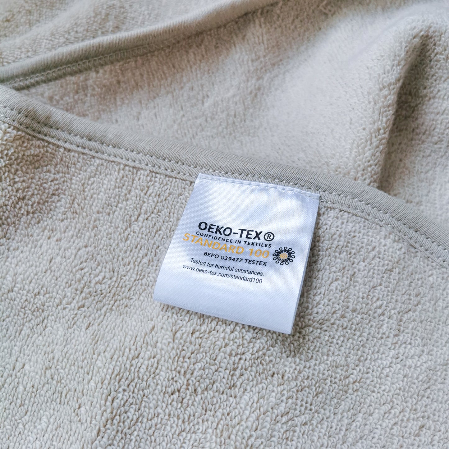 Organic Cotton Teddy Ear Hood Towel- Light Brown