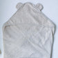 Organic Cotton Teddy Ear Hood Towel- Light Brown