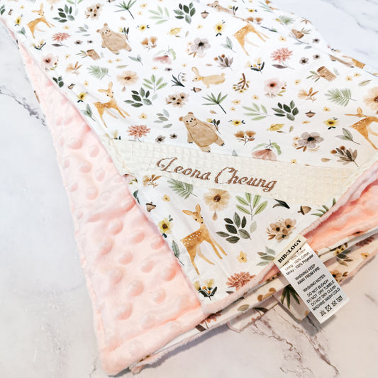 PERSONALIZED 3D MINKY BLANKET| Bebe Foret [ORGANIC COTTON]