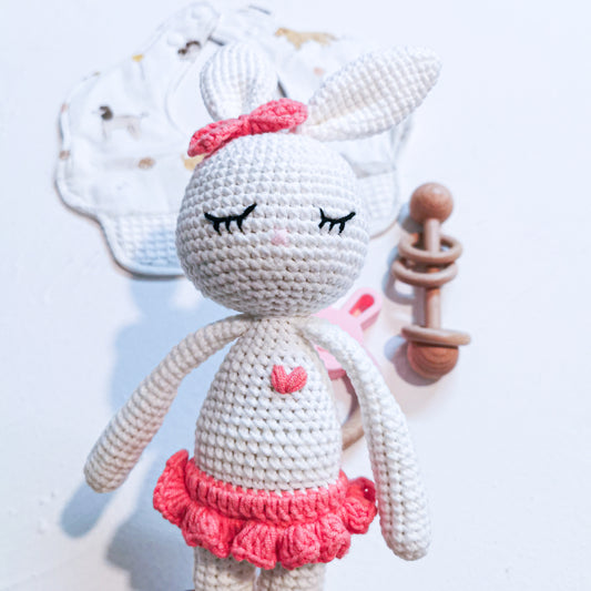 CROCHET RABBIT DOLL made with organic cotton