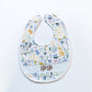 Traditional Bib| White Bunnies