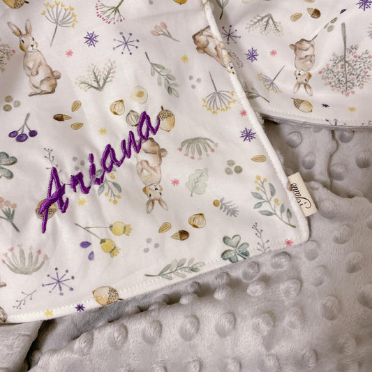 PERSONALIZED 3D MINKY BLANKET | Milky Rabbit