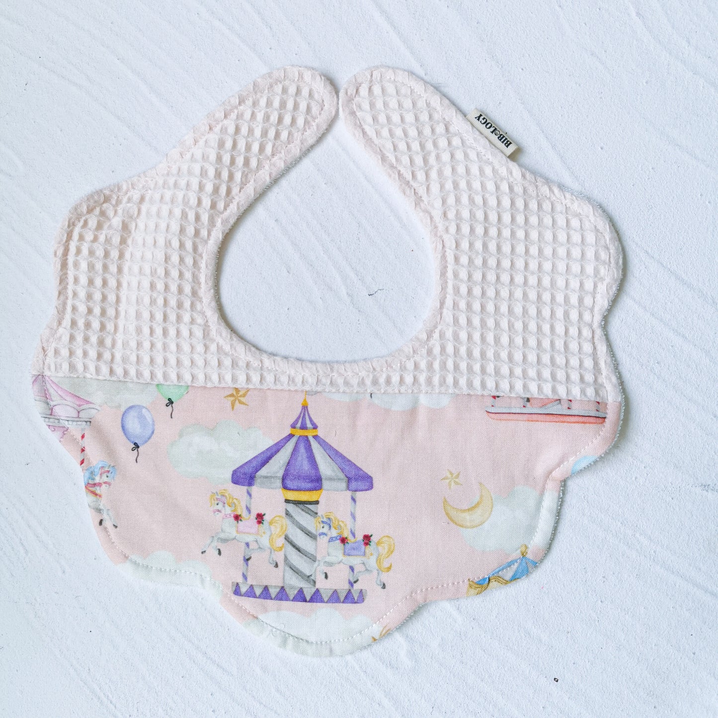 Flower Bib| Pink Carousel